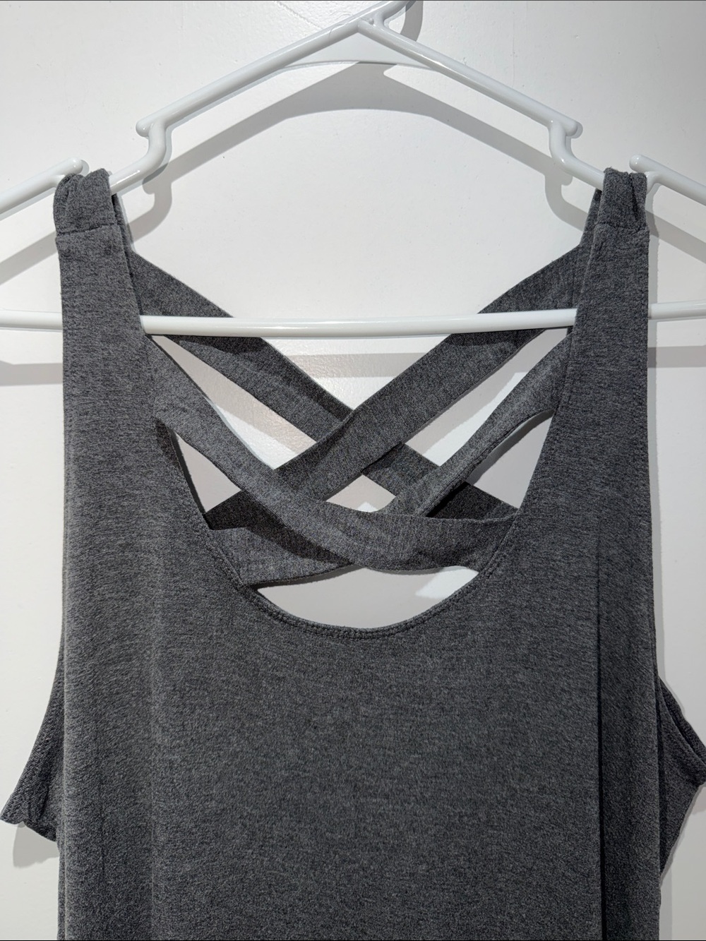 Maurices Charcoal Gray Sleeveless Midi Dress with Crisscross Back - Picture 3 of 5